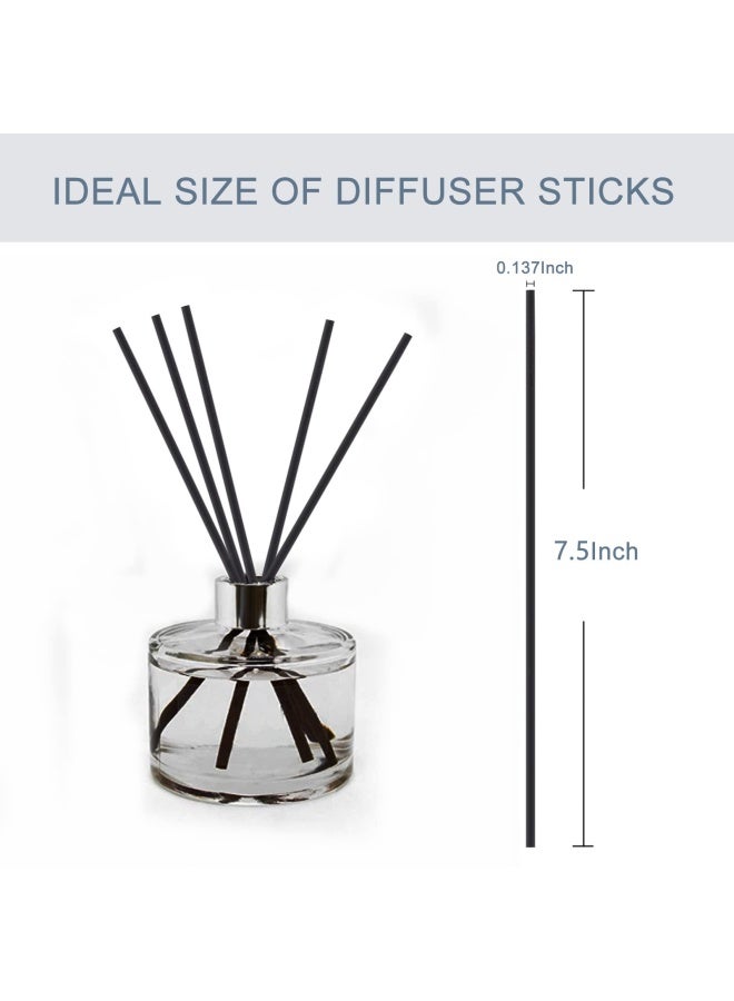 HOSSIAN 50 Pieces Diffuser Sticks Fragrance Refill Black Fibre Reed Thick Diffuser Sticks For Diffuser Oils 7.5 19Cm  - Image 2
