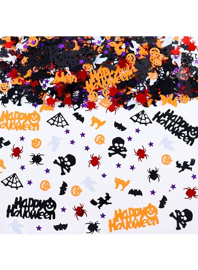 JCB CHIC حفلة الهالوين كونفتي طاولة نثر بريق رشاشات القرع العناكب الخفافيش  القطط الترتر عطلة ملونة كونفتي ليوم عيد الشكر مستلزمات حفلة الخريف زينة الطاولة 30 جرام - Image 1