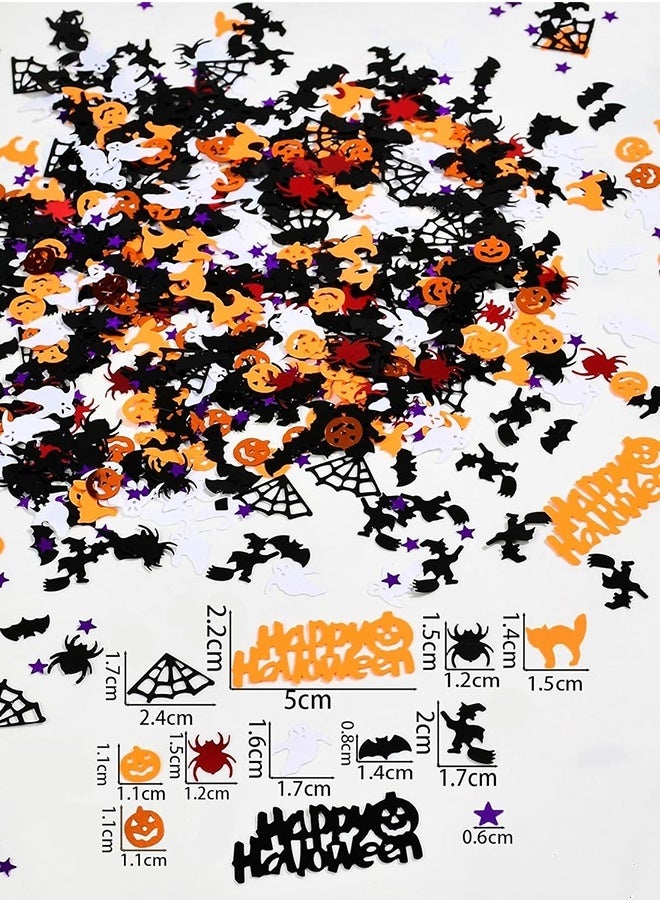 JCB CHIC حفلة الهالوين كونفتي طاولة نثر بريق رشاشات القرع العناكب الخفافيش  القطط الترتر عطلة ملونة كونفتي ليوم عيد الشكر مستلزمات حفلة الخريف زينة الطاولة 30 جرام - Image 2