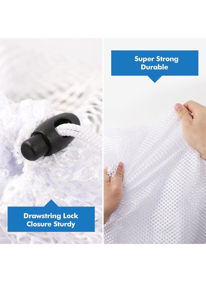 3 Pcs Mesh Laundry Bags for Washing Machine, Mesh Wash Bags Jumbo for Delicates Clothes, Bed Linen, Toys with Drawstring Closure Sturdy, 50 x 60 cm