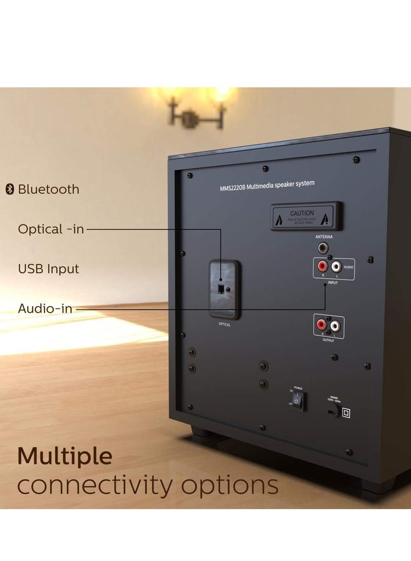 فيليبس مكبر صوت ساوندبار MMS2220B متعدد الوسائط 2.1 قناة بقوة 120 وات من فيليبس - أسود - Image 3