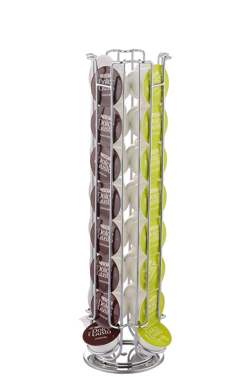 Exzact Coffee Capsule Holder Compatible with Dolce Gusto Not Sold or Ceated by Dolce Gusto Rotating Coffee Pods Stands Holder Max Capacity 32