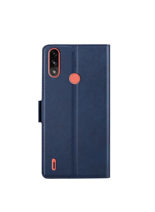 S-TOP Case For Motorola Moto E7 Power Ultra-thin Voltage Side Buckle PU + TPU Leather Phone Case - Image 3