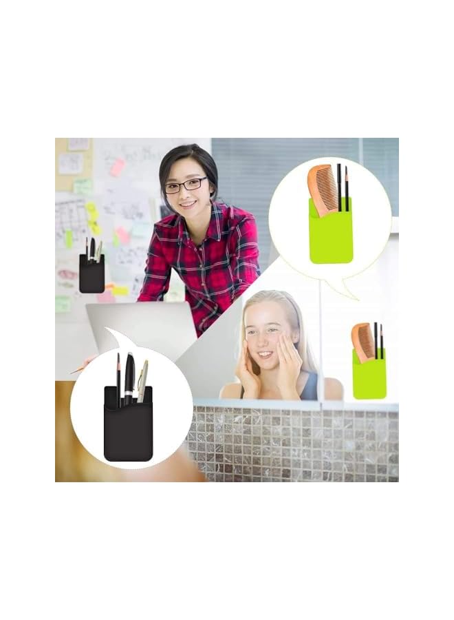 Green Tiger 5-Pack Credit Card Holder for Phone Back, Silicone Adhesive Credit Card Pouch with 3M Stick-on Phone Wallet, Compatible with Apple iPhone Samsung Galaxy Android Cell Phone Table Multi Colors - Image 4