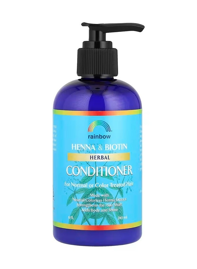 Rainbow Research Herbal henna and biotin balm, for normal or dyed hair, 8 fluid ounces (240 ml)