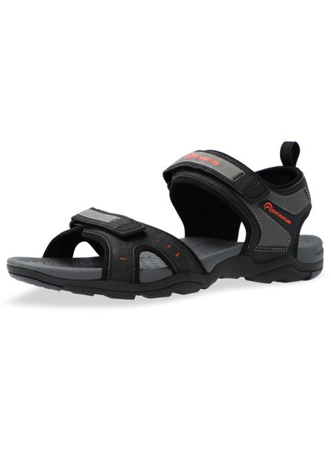 Men's Sandals Crete 3 Black, Outventure, Durable Straps, Comfortable Footbed, Adjustable Fit, Ideal for Outdoor Adventures and Casual Wear