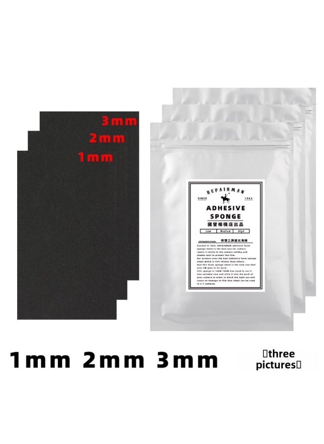 Generic High-density Shading Sponge Matting Camera Leak-proof Sealing Sponge Strip Repair Film Machine Repair Tool Materials-Body Color:1mm 2mm 3mm  - Image 1