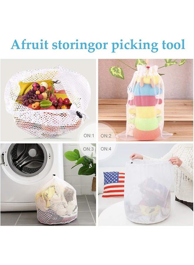 5-Pieces Laundry Mesh Wash Bags, Drawstring Net Laundry Bag for Washing Machine for Delicates Clothes,Bed Linen,Toys with Drawstring Closure Sturdy, Protecting Clothes from Damage  - Image 4