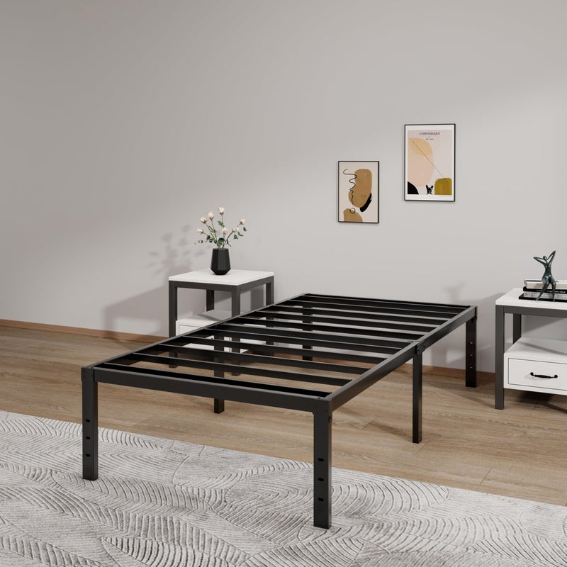 LUMUNANCE Metal Bed Frame Twin XL Size - 16 Inch Heavy-Duty Twin XL Platform Bed Frame No Box Spring Needed, Easy Assembly, Noise-Free, Sturdy Mattress Foundation, Underbed Storage Space - Image 5