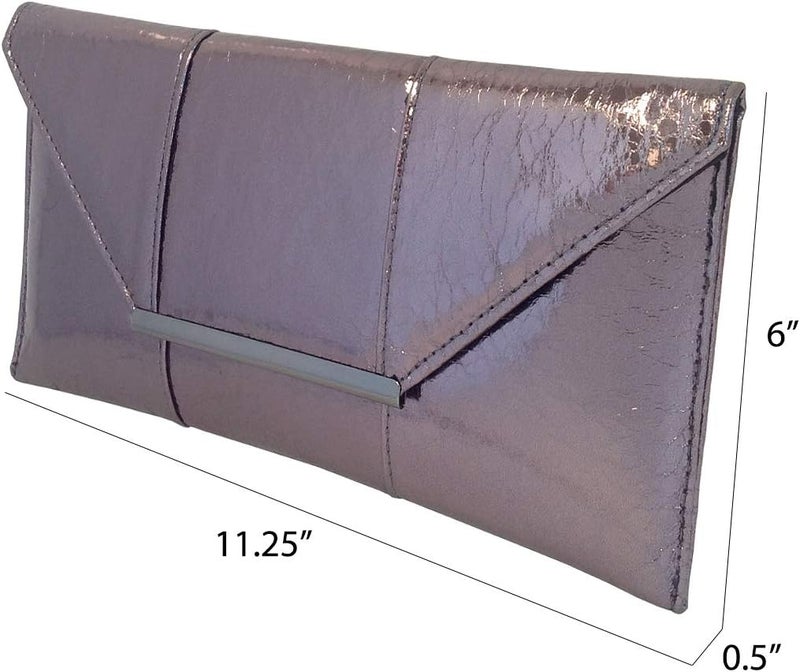 JNB Women's Metallic Material Clutch Purse - Image 3