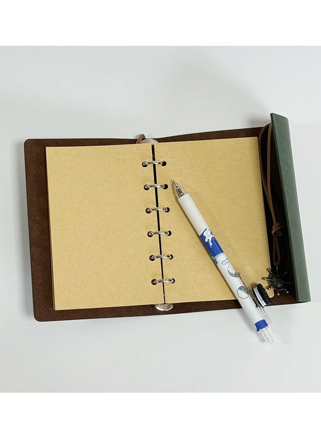 Generic Vintage Refillable Leather Notebook, Embossed Travel Journal, Spiral Bound Diary for Men & Women.  - Image 5