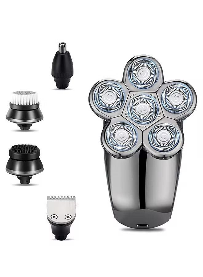 Five-in-one multi-function rechargeable electric shaver six-head digital display - Image 3