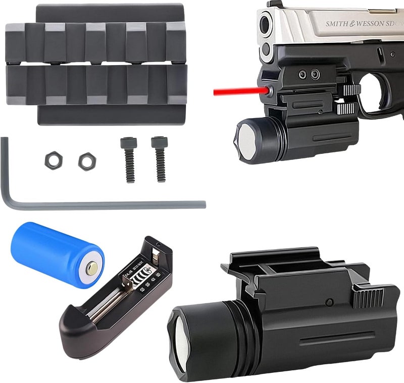 Gotical 4 Slots Wesson Sigma Picatinny Rail Adapter Lightweight Durable Black Matte Laser & Flashlight - Image 1
