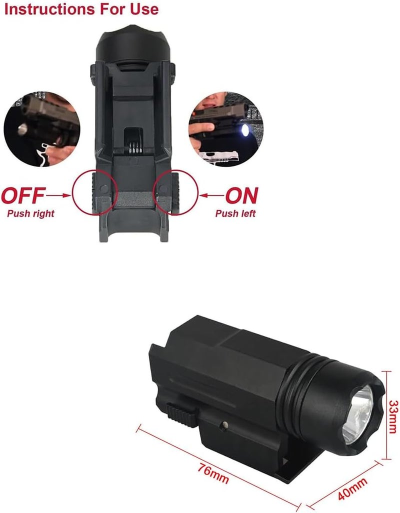 Gotical 4 Slots Wesson Sigma Picatinny Rail Adapter Lightweight Durable Black Matte Laser & Flashlight - Image 3