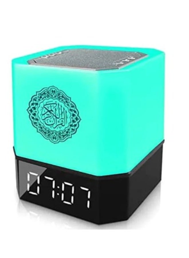HRT WALL مصباح لمسي مكعب مكبر صوت القرآن ساعة أذان