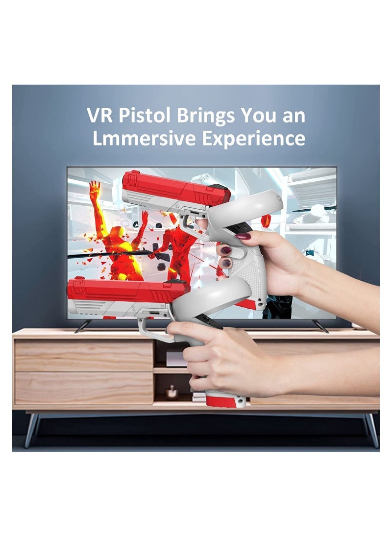 DMG TECH - VR Controller for Oculus/Meta Quest 2,Compatible with 2 Gun Stock, Oculus 2,Pistol Grip Accessories FPS Game,Pistolwhip Enhanced Shooting Game Experience - Image 1