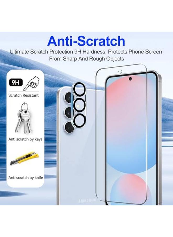 erorex 3 Plus 3 Pack 9H Tempered Glass Screen Protector For Samsung Galaxy S24 Fe 5G, With Installation Alignment Frame Support Fingerprint Unlock Anti Scratch Film Screen Protector  - Image 3