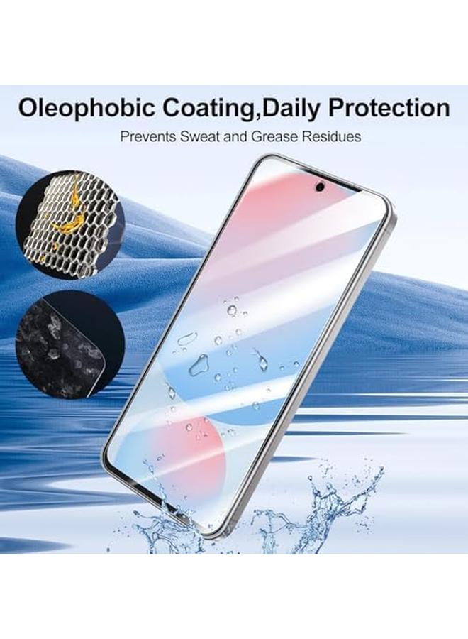 erorex 3 Plus 3 Pack 9H Tempered Glass Screen Protector For Samsung Galaxy S24 Fe 5G, With Installation Alignment Frame Support Fingerprint Unlock Anti Scratch Film Screen Protector  - Image 5