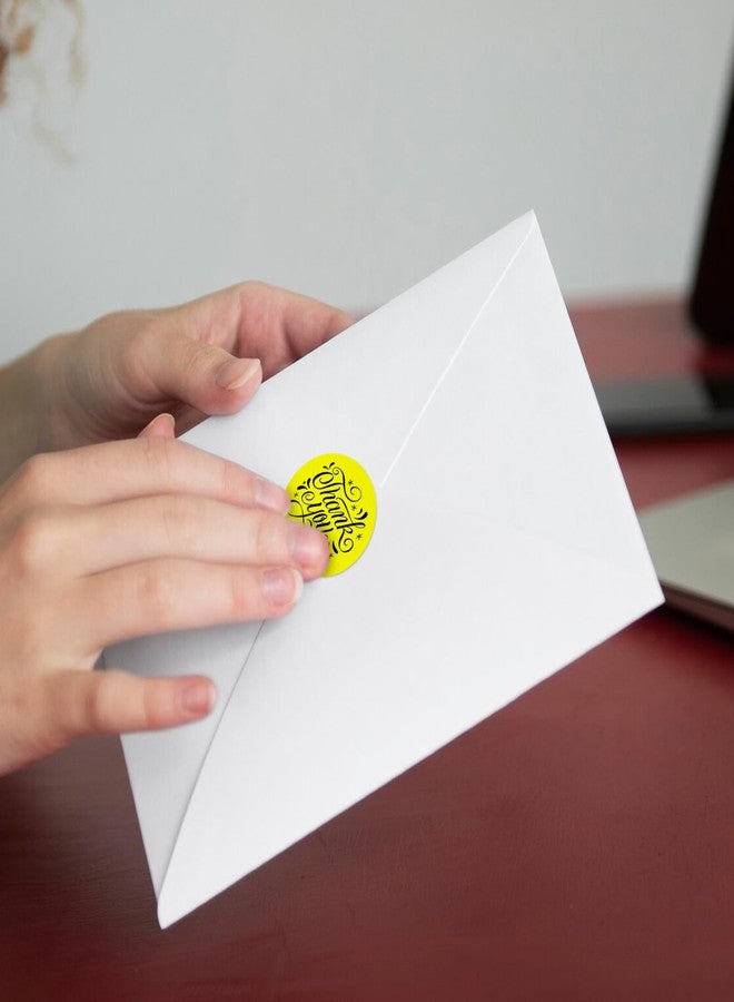 YIKIADA Address Round Labels 1.5" Removable Adhesive Neon Yellow 400 PCS - Image 3