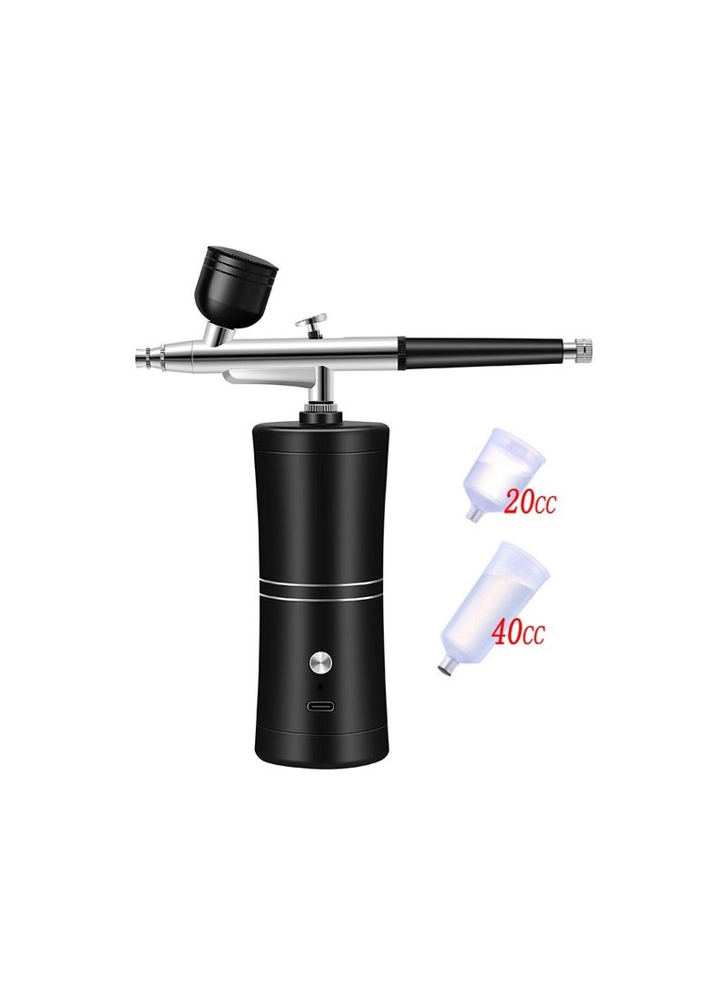 Portable Rechargeable Wireless Airbrush With Compressor Double Action Spray Gun For Face Beauty Nail Art Tattoo Craft Cake Paint - Image 1
