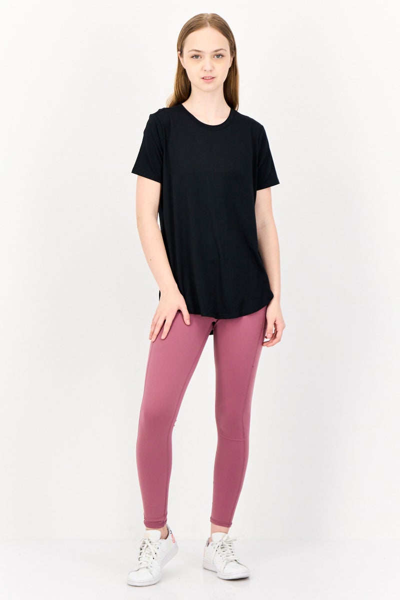SKECHERS Women Sportswear Fit Short Sleeve Training T-Shirts, Black - Image 3