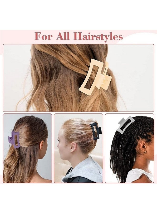 BluBasket 4 Pcs Large Matte Hair Claw Clips for Thick Hair 4.1inch Premium Strong Hold Long Thin Thick Hair Clips Fashion Big Hairclip Hair Accessories Clutches Women and Girls (MultiColor) - Image 4