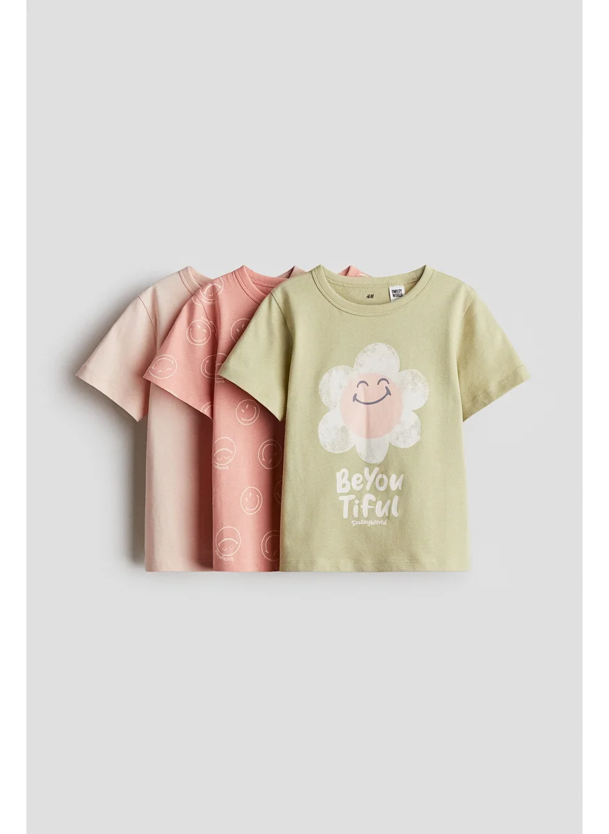 H&M 3-Pack Printed Jersey Tops