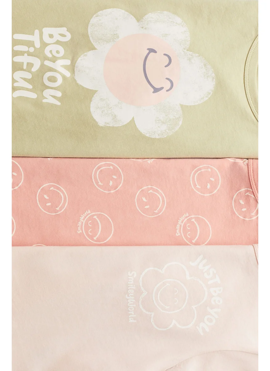 H&M 3-Pack Printed Jersey Tops
