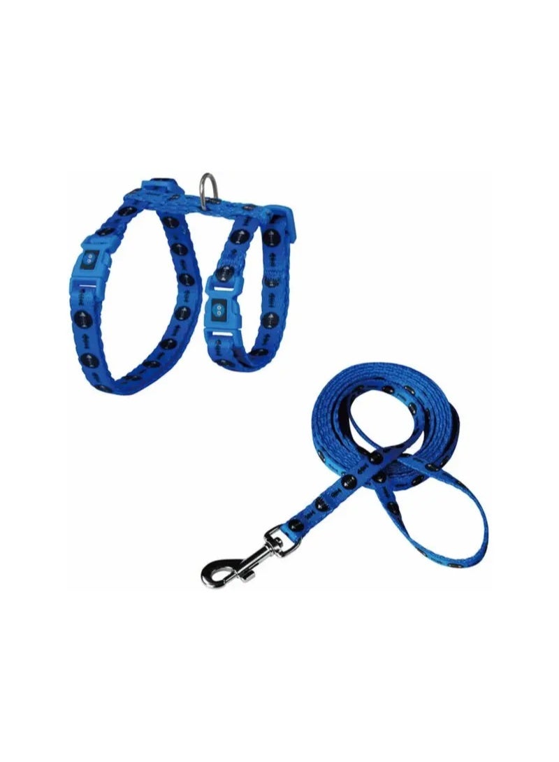 DOCO®LOCO Cat Harness+Leash Combo-Printed Pattern 6ft  DCAT202+2072 Size-XS, Color-M2] - Image 1