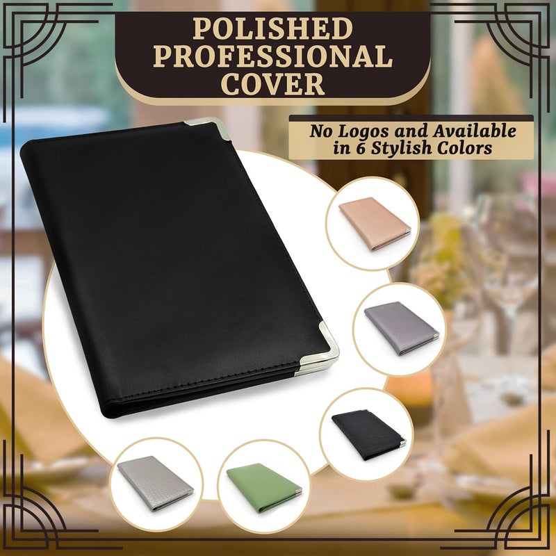 Brinero Professional Server Book for Waitress, Dual Core Deluxe Server Book Organizer for a Sturdy Surface, Metal Corners, Server Book - Waitress Book Organizer - Server Books for Waitress - Image 4