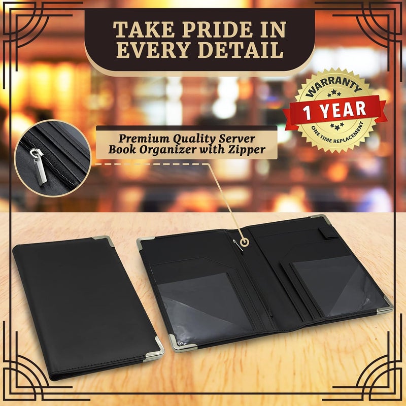 Brinero Professional Server Book for Waitress, Dual Core Deluxe Server Book Organizer for a Sturdy Surface, Metal Corners, Server Book - Waitress Book Organizer - Server Books for Waitress - Image 2