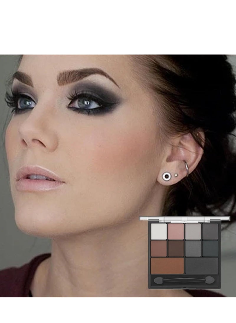 Y&D Eyeshadow Palette, Matte Eye Shadow Pallets for Women Long Lasting, Professional Highly Pigmented Black Makeup Waterproof With Dual-Ended Applicator Brush - Image 5