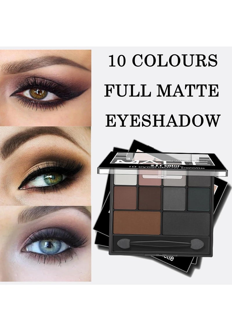 Y&D Eyeshadow Palette, Matte Eye Shadow Pallets for Women Long Lasting, Professional Highly Pigmented Black Makeup Waterproof With Dual-Ended Applicator Brush - Image 2