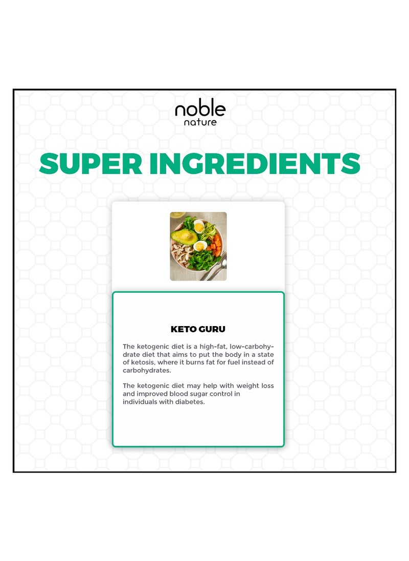 noble nature Keto Guru Effervescent Tablets for Weight Loss with Garcinia Cambogia & L-Glutamine Supplement | 20 Effervescent Tablets | Vitamin B1, B3 & B6 (3 Pack, 60 Tablets)  - Image 4