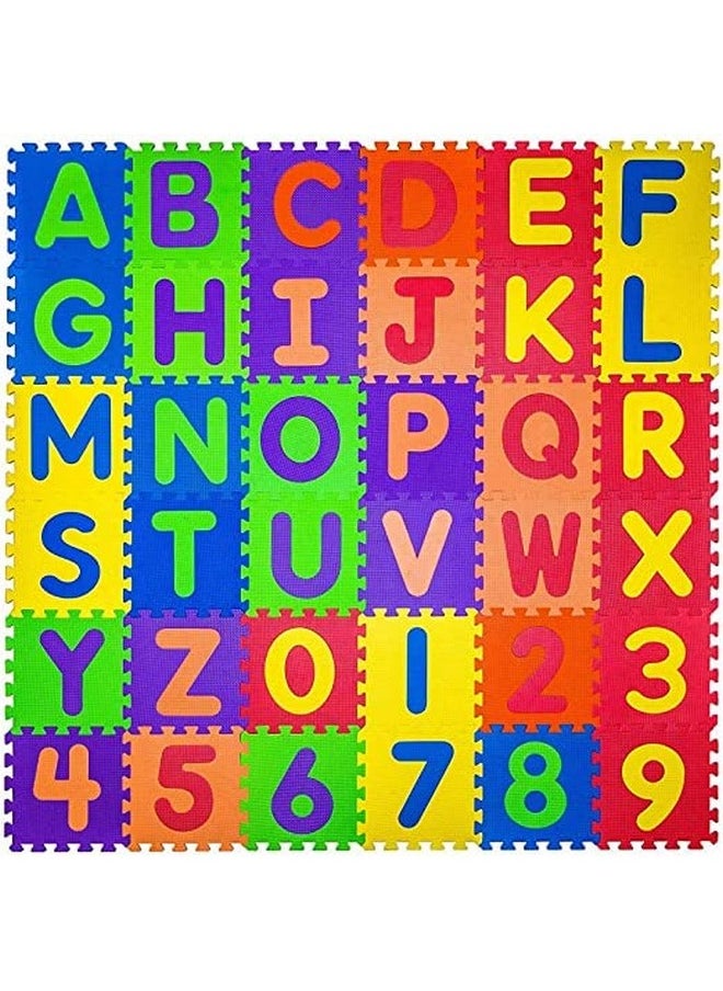 LUCID...We Build Relations LUCID...We Build Relations A-Z Alphabet Puzzle Foam Mat For Kids Medium Children Alphabet Letters Numerals Puzzle Colorful Kids (Multi Colour, 7X7 Cm Each (Atoz, And 0 To 9 Numbers - 7 Cm X 7 Cm)  - Image 2
