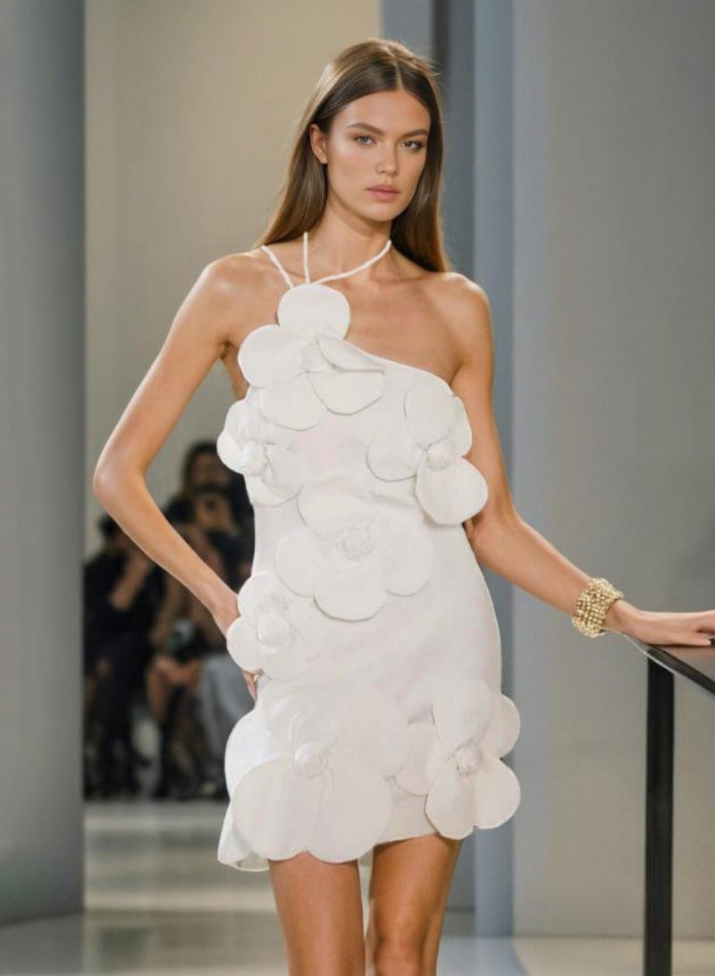 Madam Uniq Floral Appliqué Dress - Image 1