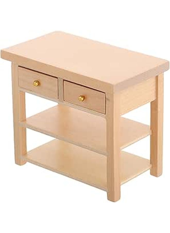1 12 Scale Wooden Dollhouse Accessories Storage Shelf And Collectors Home Decor - Image 1