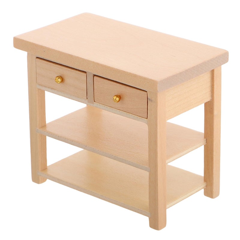 1 12 Scale Wooden Dollhouse Accessories Storage Shelf And Collectors Home Decor - Image 2