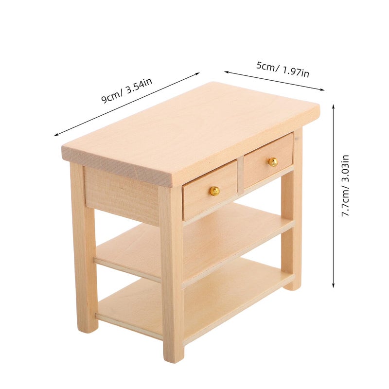 1 12 Scale Wooden Dollhouse Accessories Storage Shelf And Collectors Home Decor - Image 3
