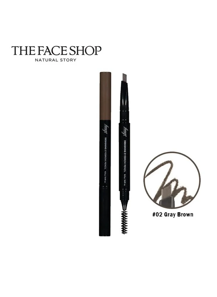 THE FACE SHOP Eyebrow Design Eyebrow Definer 02 || Ash Brown || For Long-Lasting Wear