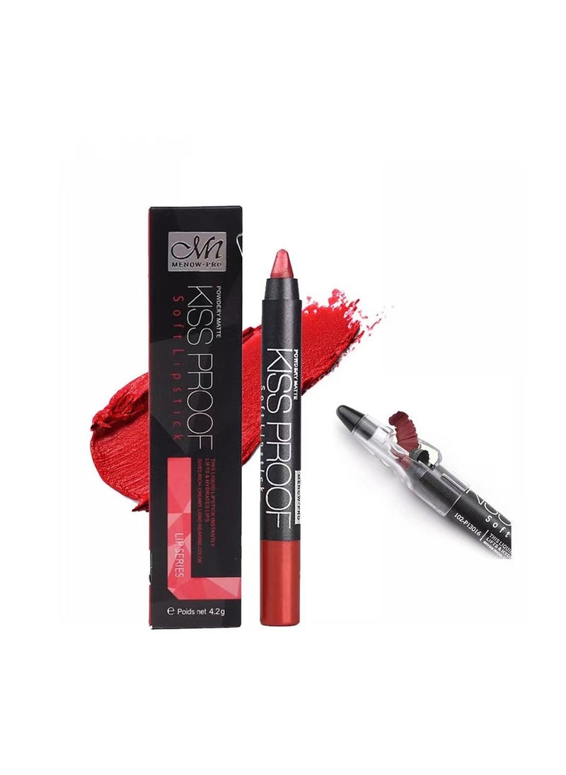 Mn MENOW - Mn Cosmetics Makeup Matte Kiss Proof lipstick, Set of 12 pieces with sharpene - Image 1