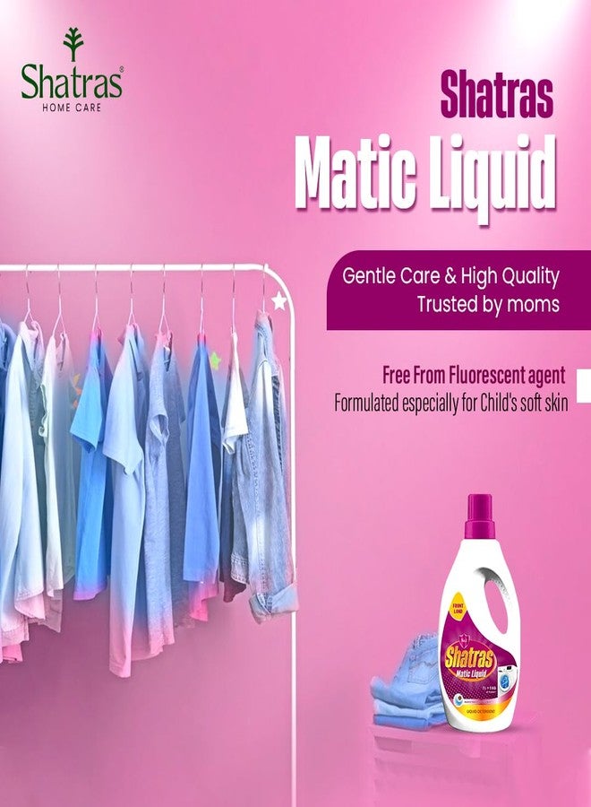 SHATRAS Matic Top Load Liquid Detergent | Stian Remover | 99.9% Germ Protection | Bio Stain Power & Ultra Color Care (Pink 1) - Image 5