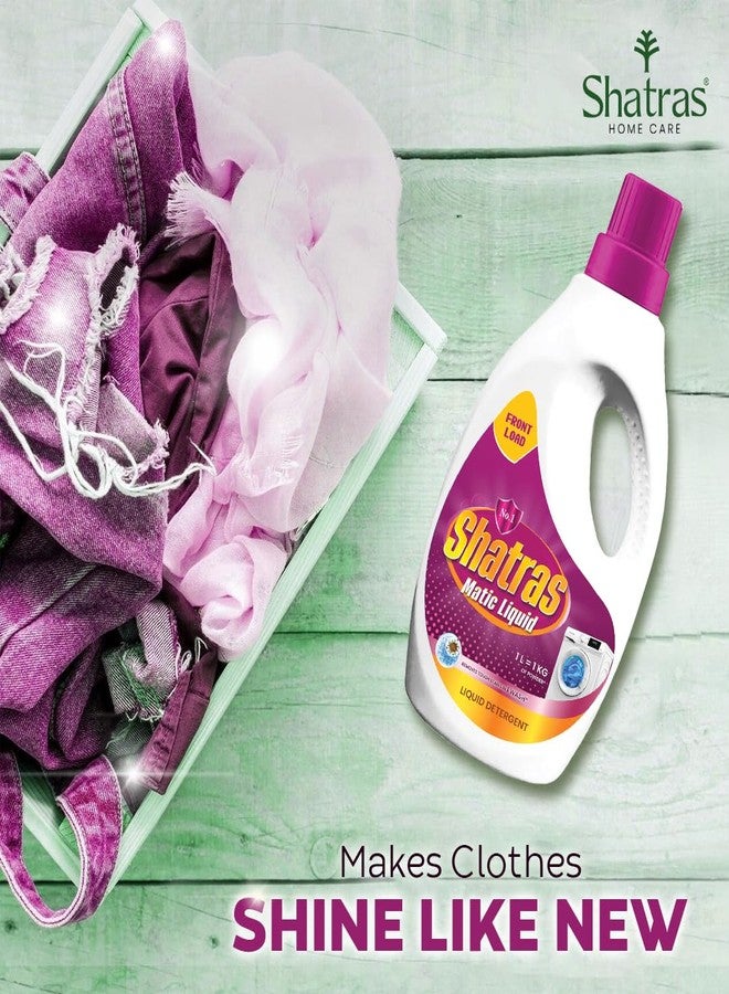 SHATRAS Matic Top Load Liquid Detergent | Stian Remover | 99.9% Germ Protection | Bio Stain Power & Ultra Color Care (Pink 1) - Image 3