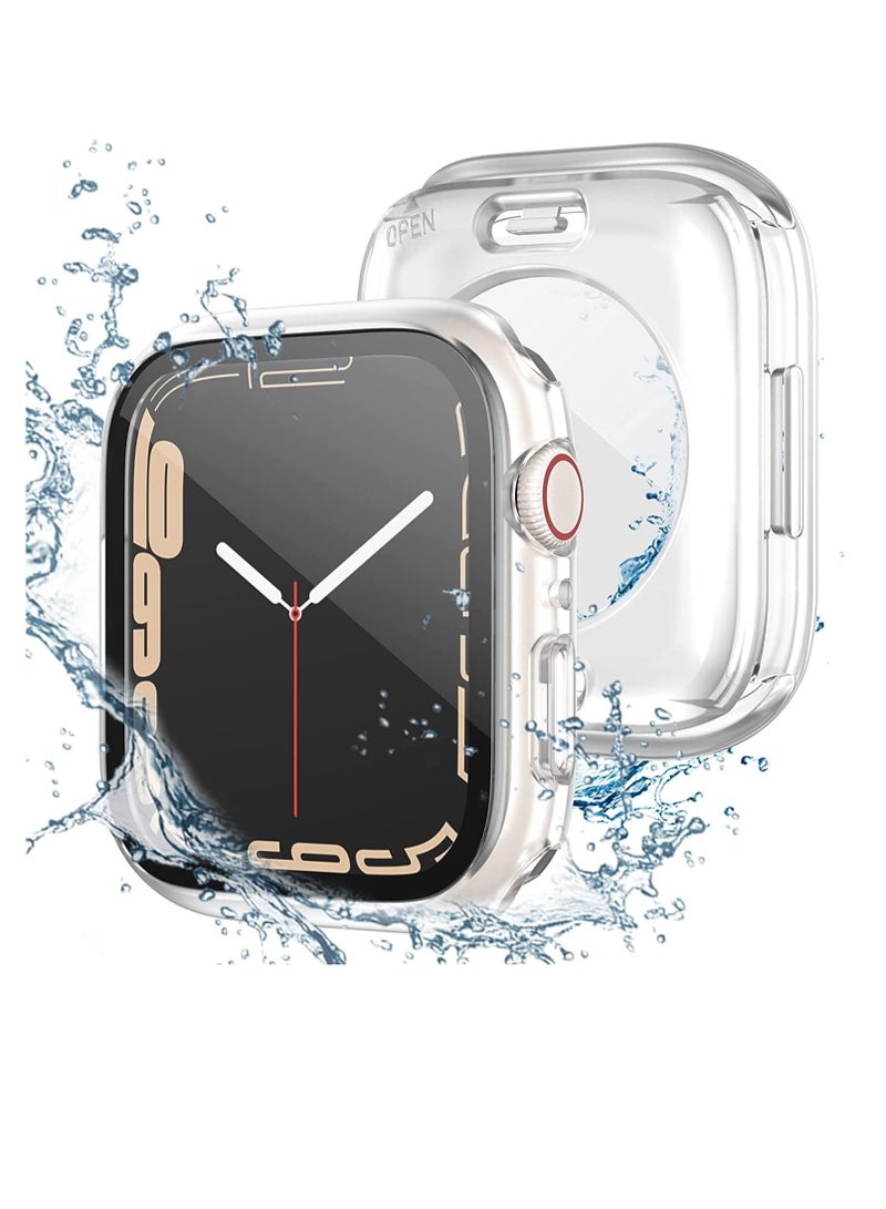 for Apple Watch Series 7 Screen Protector Case 45mm Accessories, Shockproof iWatch Soft TPU Bumper Cover for Men Women Clear - Image 4