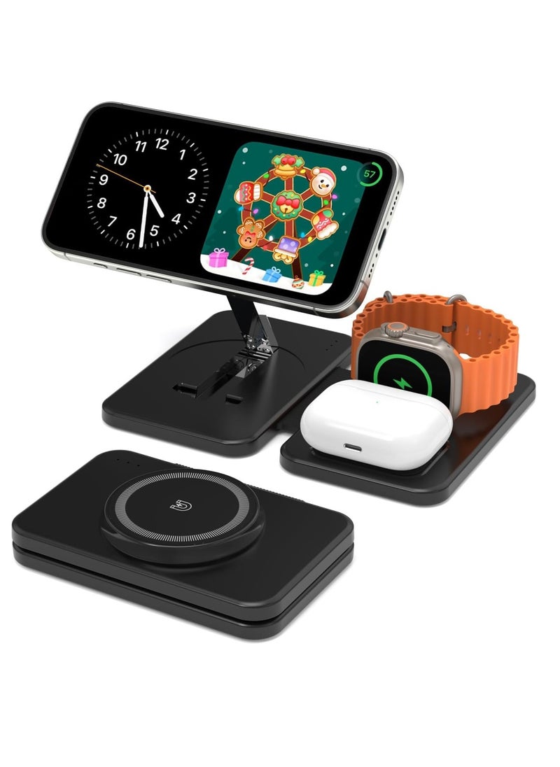 XICEN - 3 in 1 Wireless Magnetic Charger Charging Station for iPhone 15/14/13/12/Pro Max/mini and Apple Watch Ultra-2 - Image 1