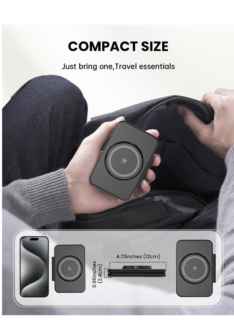 XICEN - 3 in 1 Wireless Magnetic Charger Charging Station for iPhone 15/14/13/12/Pro Max/mini and Apple Watch Ultra-2 - Image 1