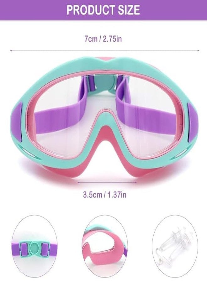 GOMNIK Swimming Goggles for Kids Big Frame Leakproof Swimming Goggles for Children Kids Swim Goggles with Anti Fog and UV Protection for Boys Girls for Age 3-16 - Image 2