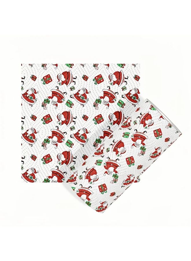 صندوق هدايا عيد الميلاد مناشف ورقية قابلة للتصرف 3 طبقات لفائف ثقيلة مقاومة للماء قابلة للغسل - Image 1