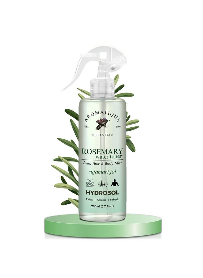 AROMATIQUE Rosemary Water, Rose Mary Water For Hair, Rosemary Hair Mist, Strengthens Hair, Suitable For All Hair Types (200 Ml)  - Image 1