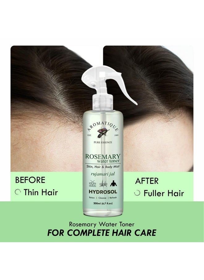 AROMATIQUE Rosemary Water, Rose Mary Water For Hair, Rosemary Hair Mist, Strengthens Hair, Suitable For All Hair Types (200 Ml)  - Image 3
